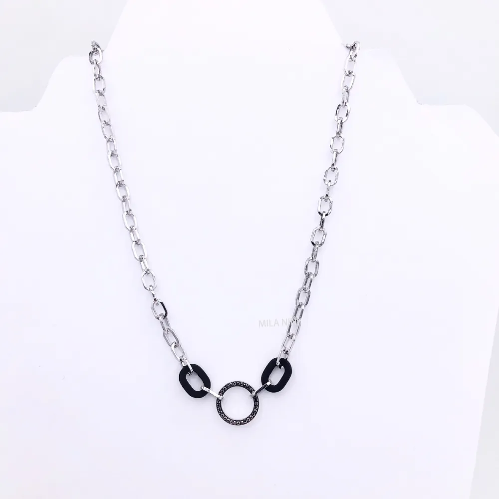 CAC4708-Cerchio strass catena- Collana  Corta