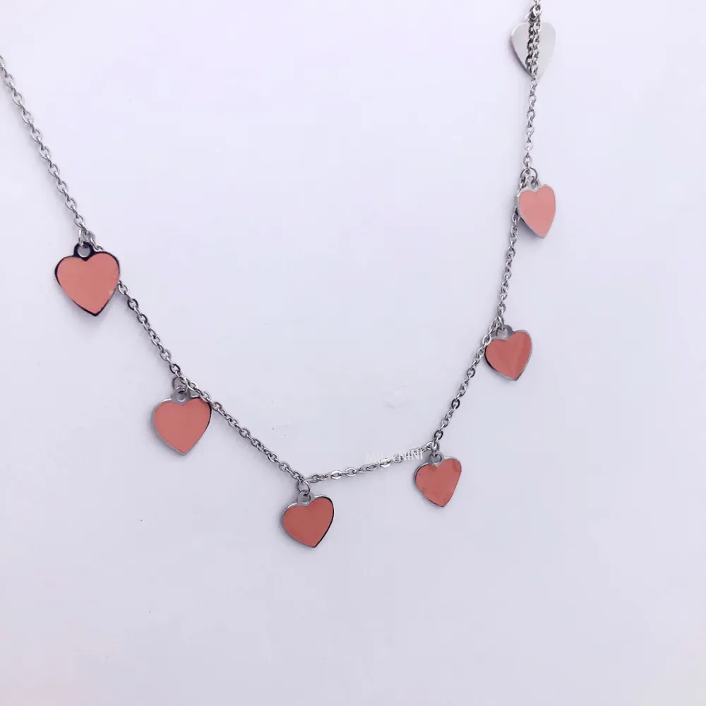 Cuore colorati  Smalto  pendente   - Collana 4640