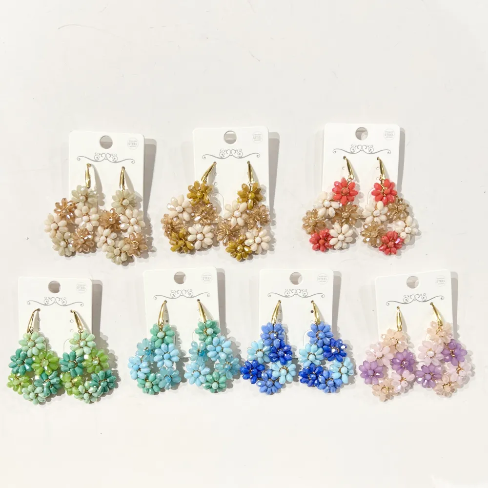 Goccia Fiore-Orecchini Moda - OR-428-35