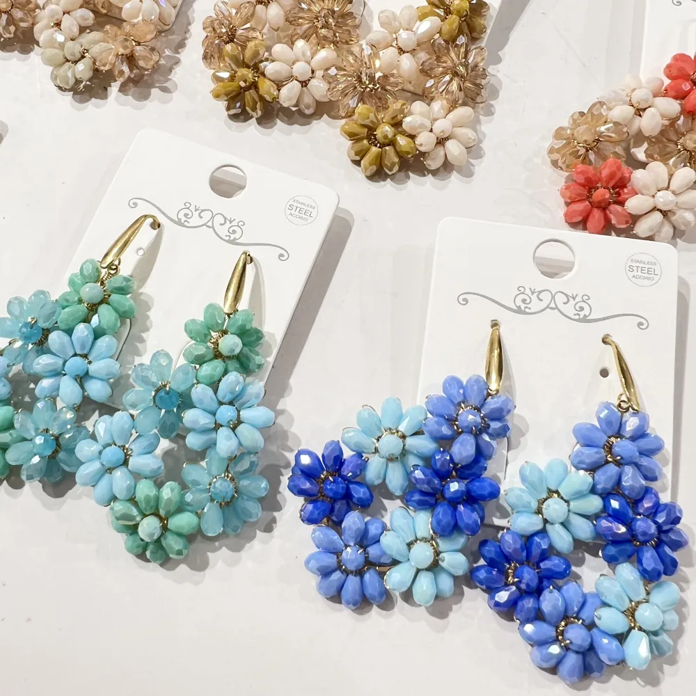 Goccia Fiore-Orecchini Moda - OR-428-35