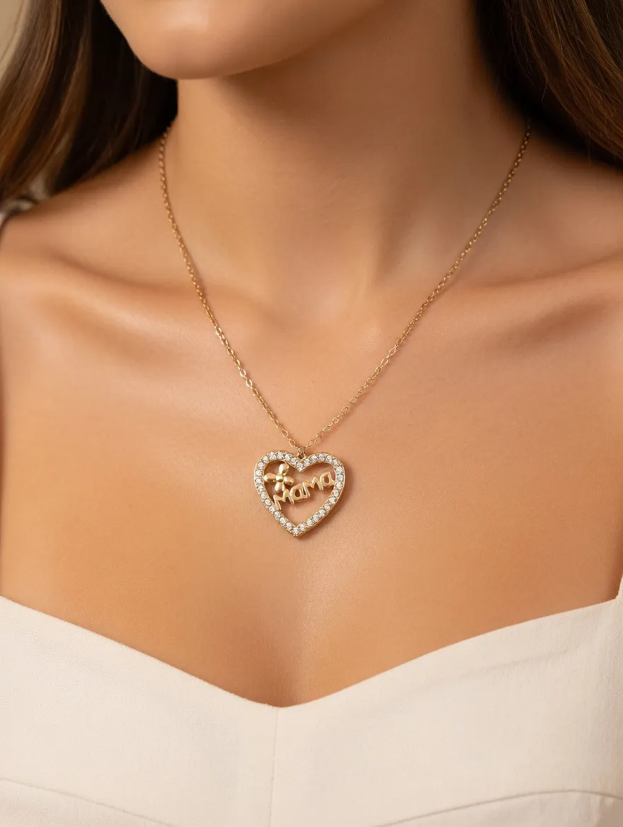 Mama -Collana Corta in Acciaio - CL-796-10589