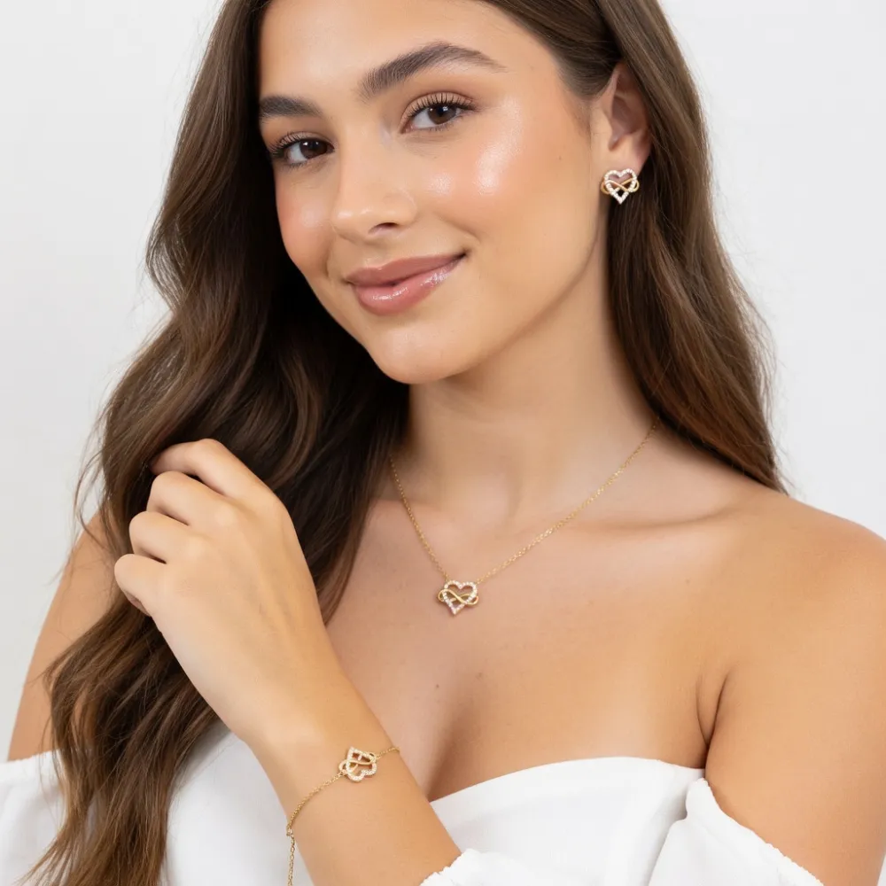 Cuore Infinito-Orecchini in Acciaio - OR-795-19821