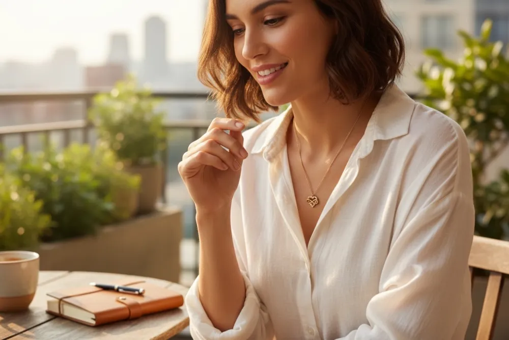 Cuore con infinito con Zirconia-Collana Corta in Acciaio - CL-795-10540