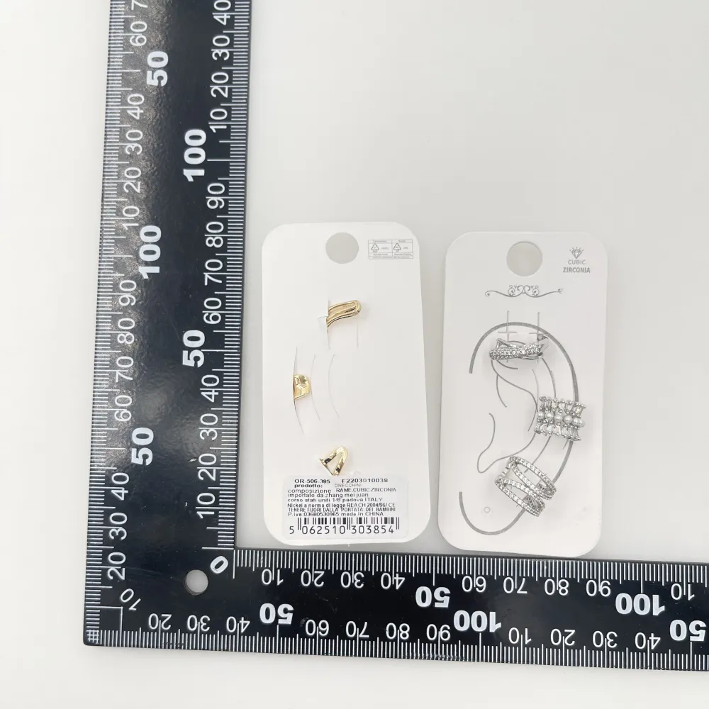 Set 3Pz  -Earcuff con Zirconia - EAK-506-385
