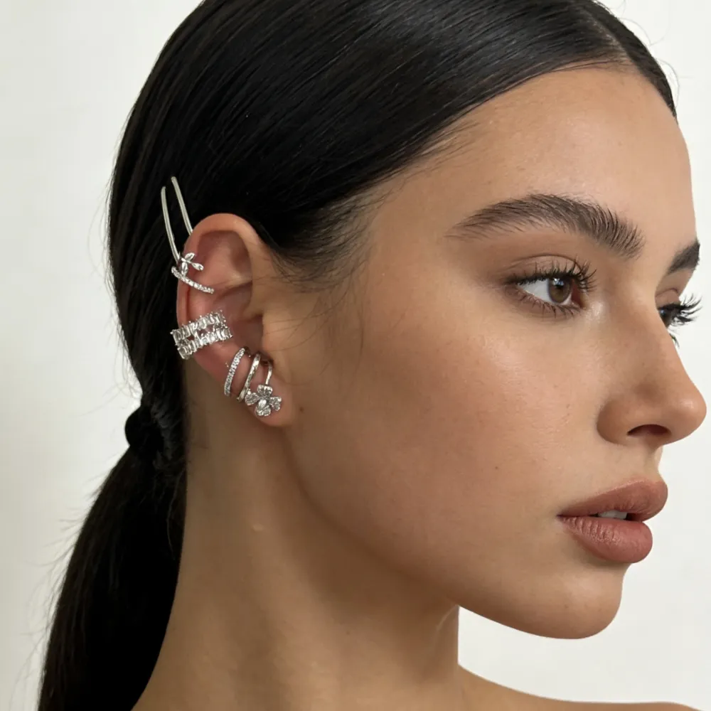 Set 3Pz  -Earcuff con Zirconia - EAK-506-383