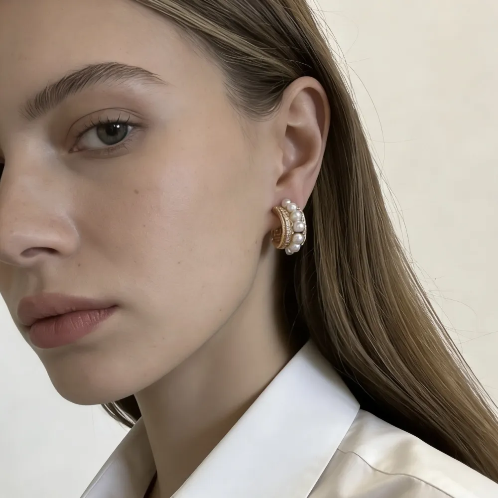 Cerchio con Perla-Orecchini a Clip - OR-506-435