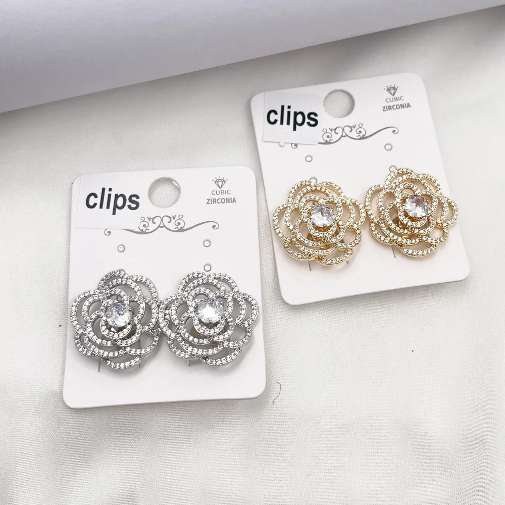 Rosa-Orecchini a Clip - OR-506-391