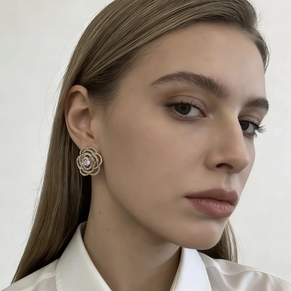 Rosa-Orecchini a Clip - OR-506-391