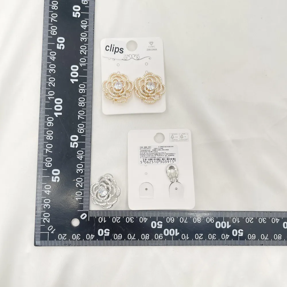 Rosa-Orecchini a Clip - OR-506-391