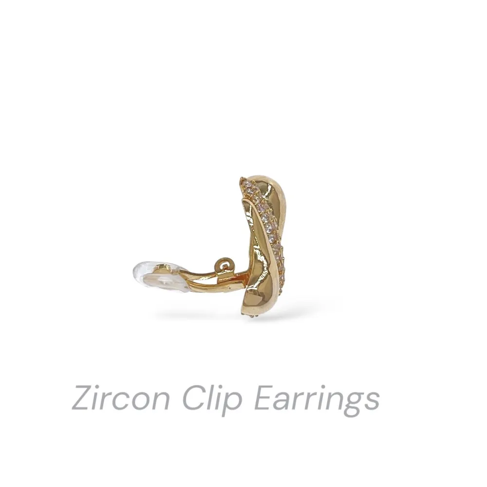 Goccia  con Zirconia-Orecchini a Clip - OR-506-438J