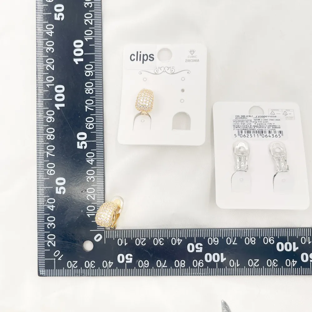 Cerchio con Zirconia-Orecchini a Clip - OR-506-436J