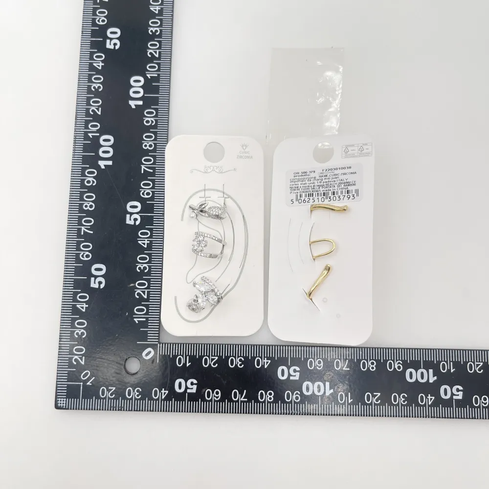 Set 3Pz  -Earcuff con Zirconia - EAK-506-384