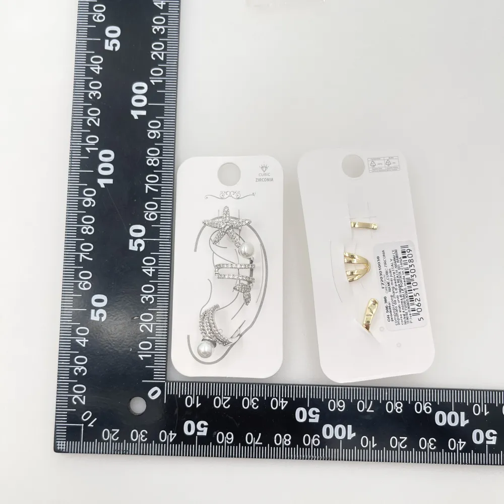 Set 3Pz  -Earcuff con Zirconia - EAK-506-380