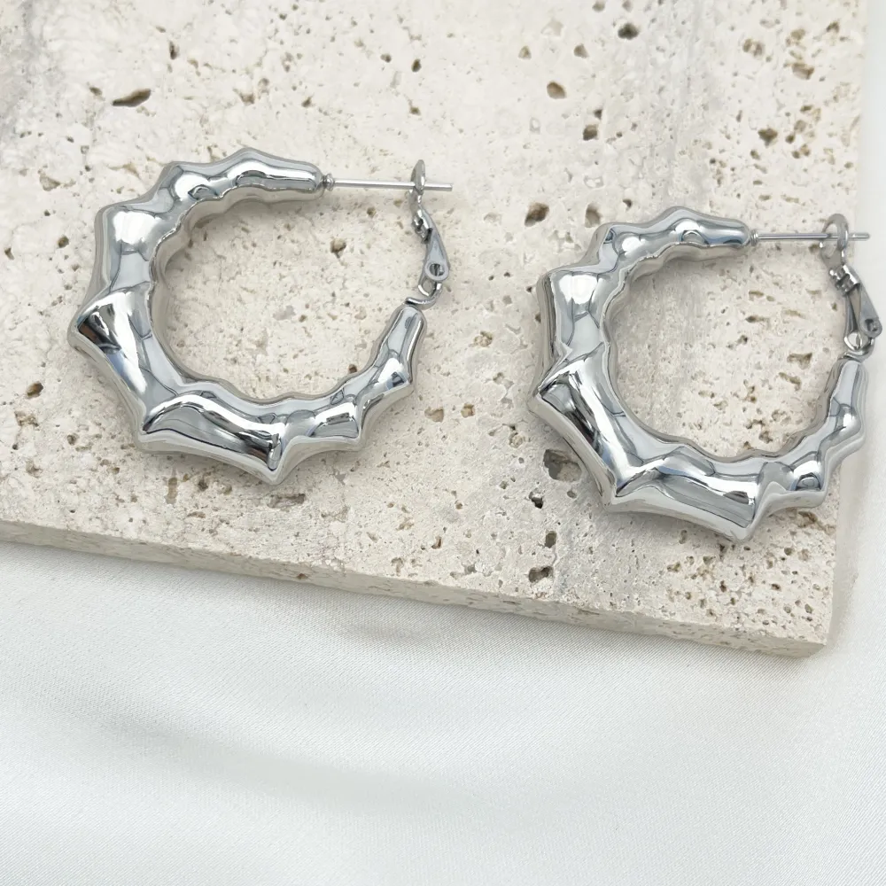 Cerchio Bambu -Orecchini in Acciaio - OR-103-AA6541E