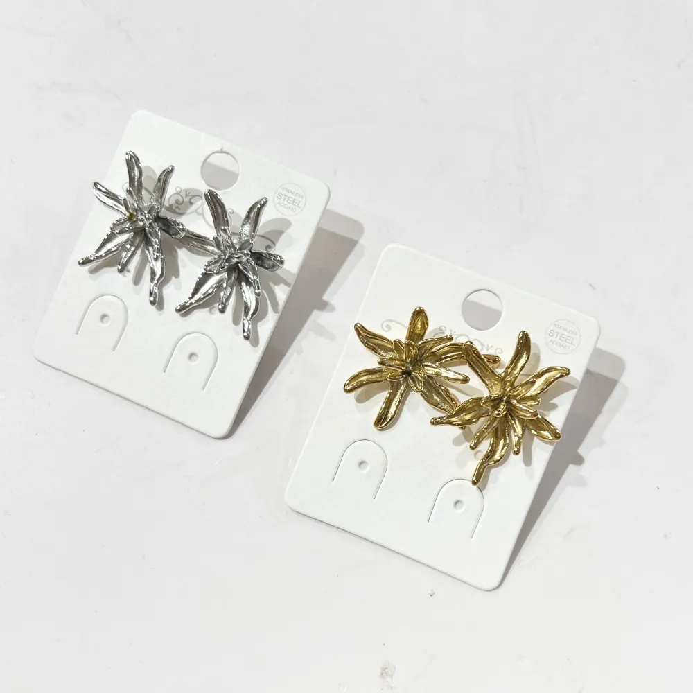 Fiore-Orecchini in Acciaio - OR-776-12