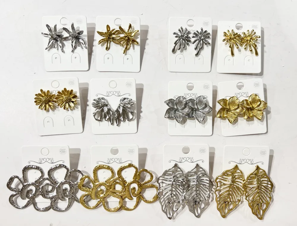 Fiore-Orecchini in Acciaio - OR-776-12