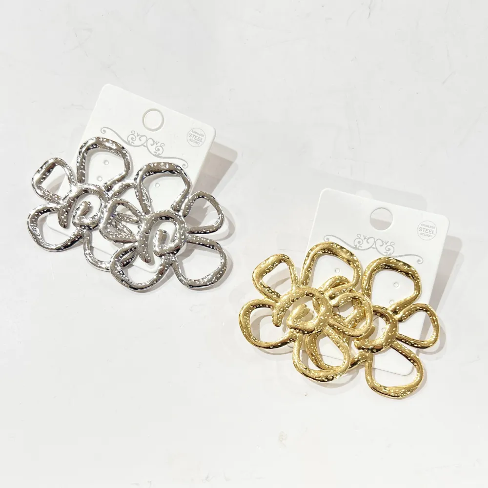 Fiore Grande-Orecchini in Acciaio - OR-774-101