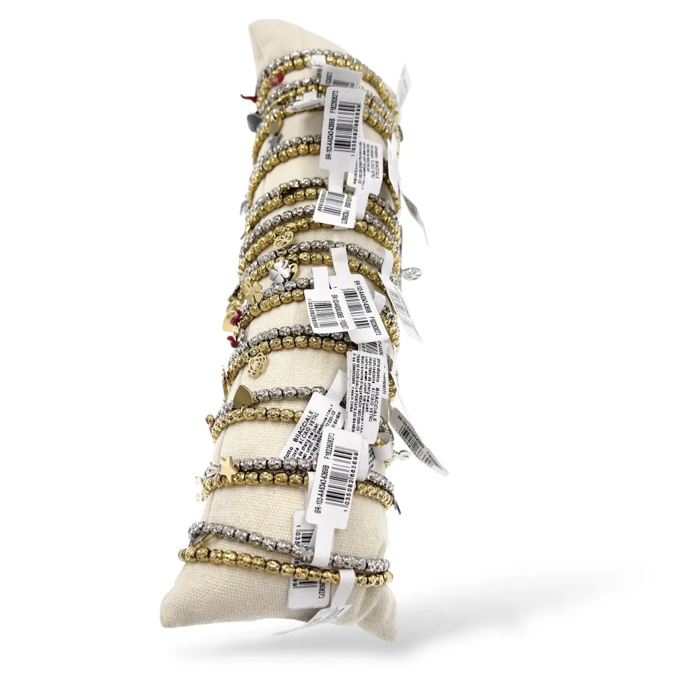 Mix Soggetti con Zirconia-24pz Bracciali Elastici in Acciaio - BR-103-AA6343-6369B