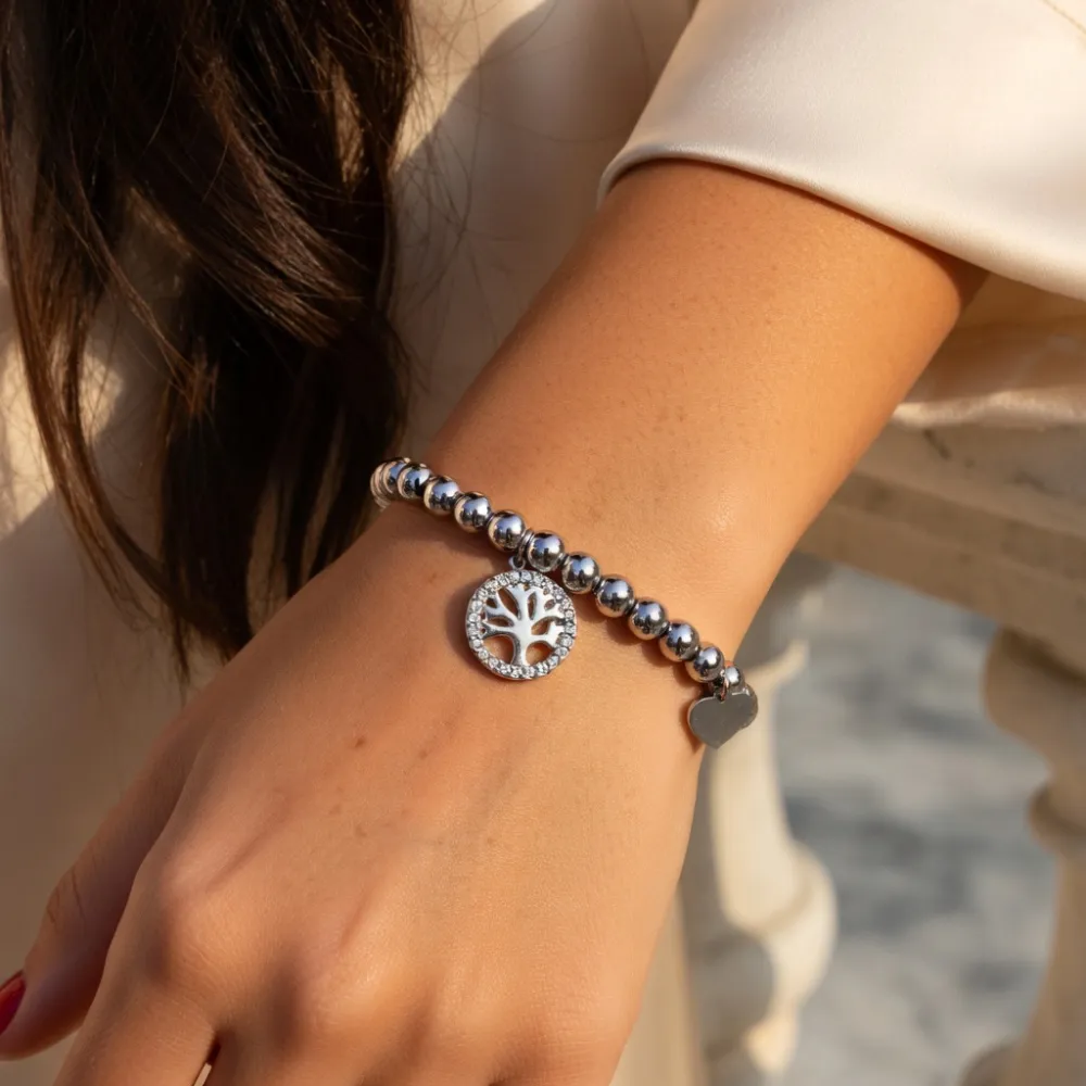 Mix Soggetti con Zirconia-15pz Bracciali Elastici in Acciaio - BR-103-AA3646-3660B