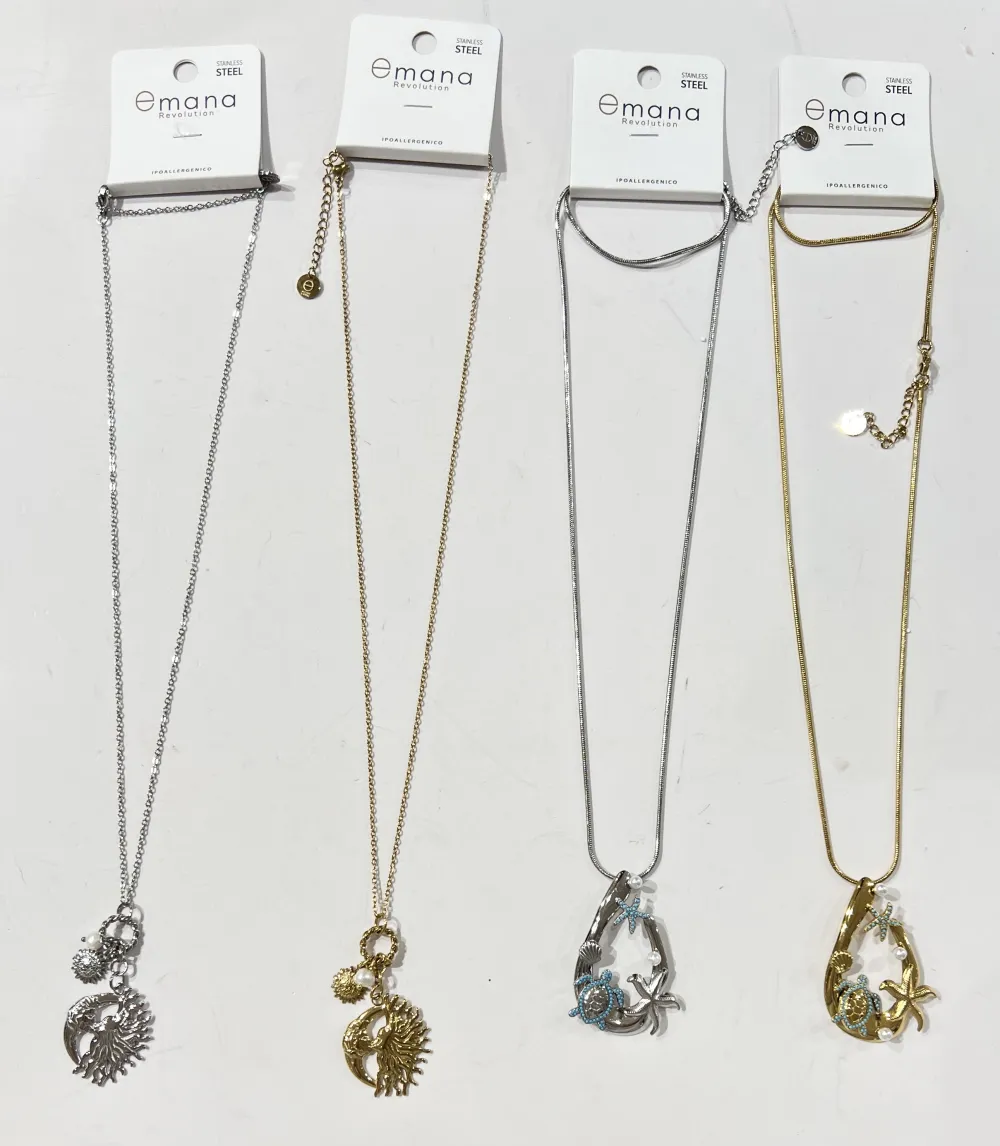 Sole Luna -Collana Lunga in Acciaio - CL-795-10546