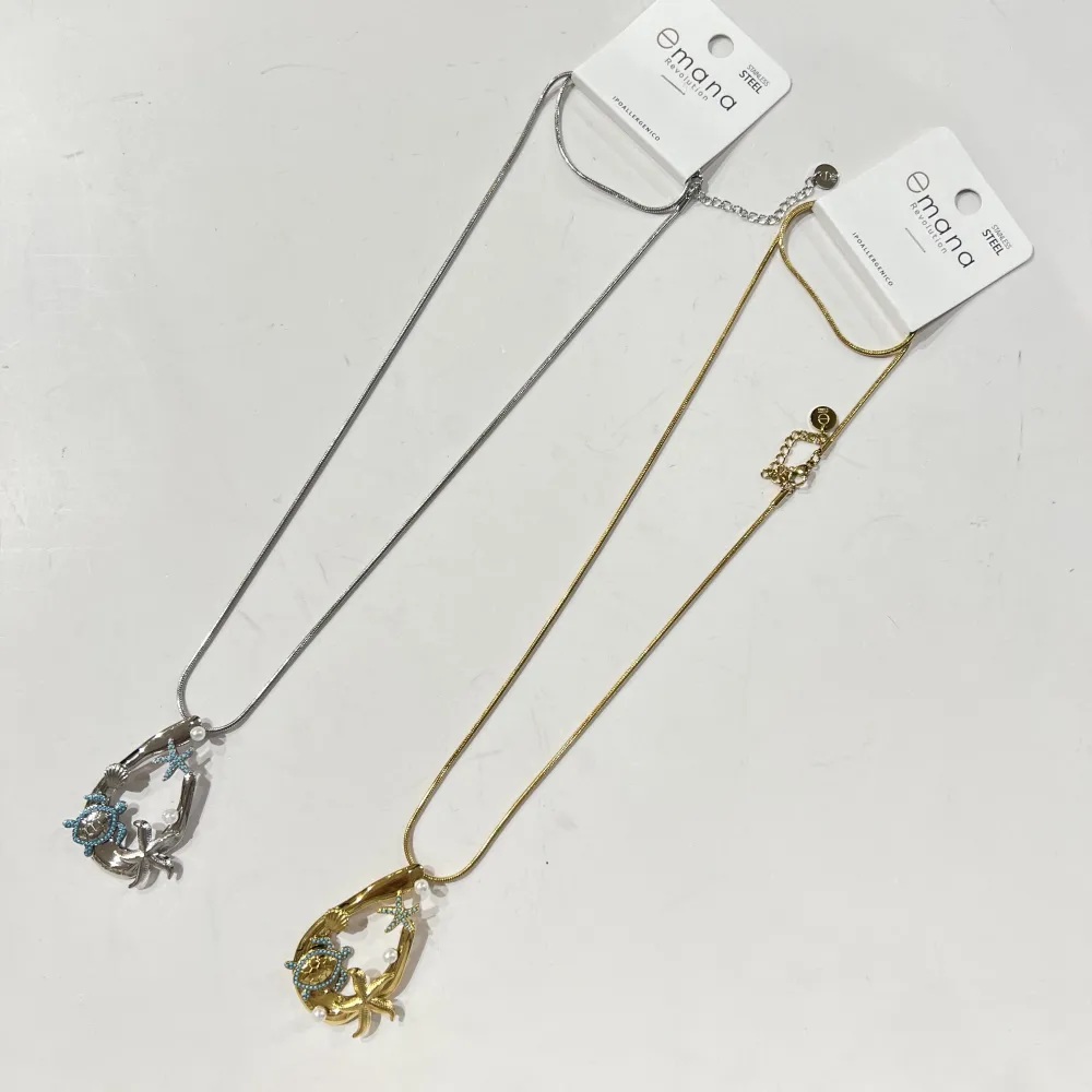 Mare Tartaruga Stella Marina -Collana Lunga in Acciaio - CL-795-10544