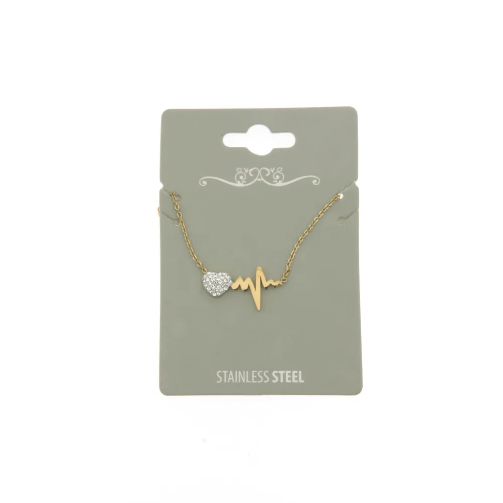 CAC4616- Battito Cuore- Collana in Acciaio con Strass_2