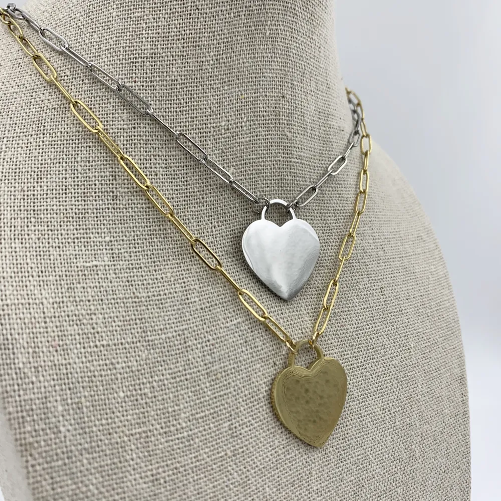 CAC5827-Cuore- Collana Corta in Acciaio_2