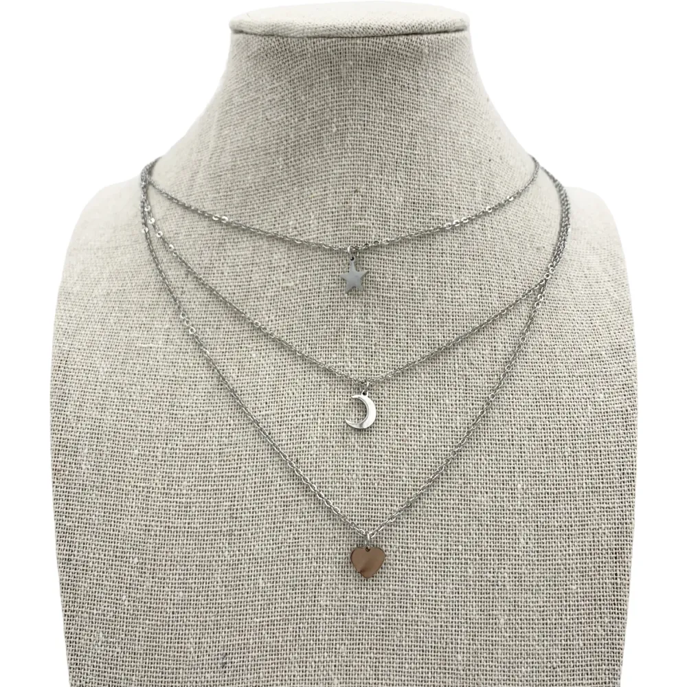 CAC5853-Stella Luna Cuore - Collana Multifilo_Argento_1