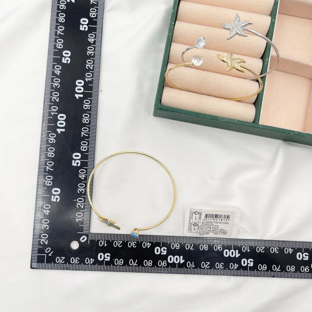 Punto Luce e Stella Marina-Bracciale Rigido in Acciaio - BR-795-115218