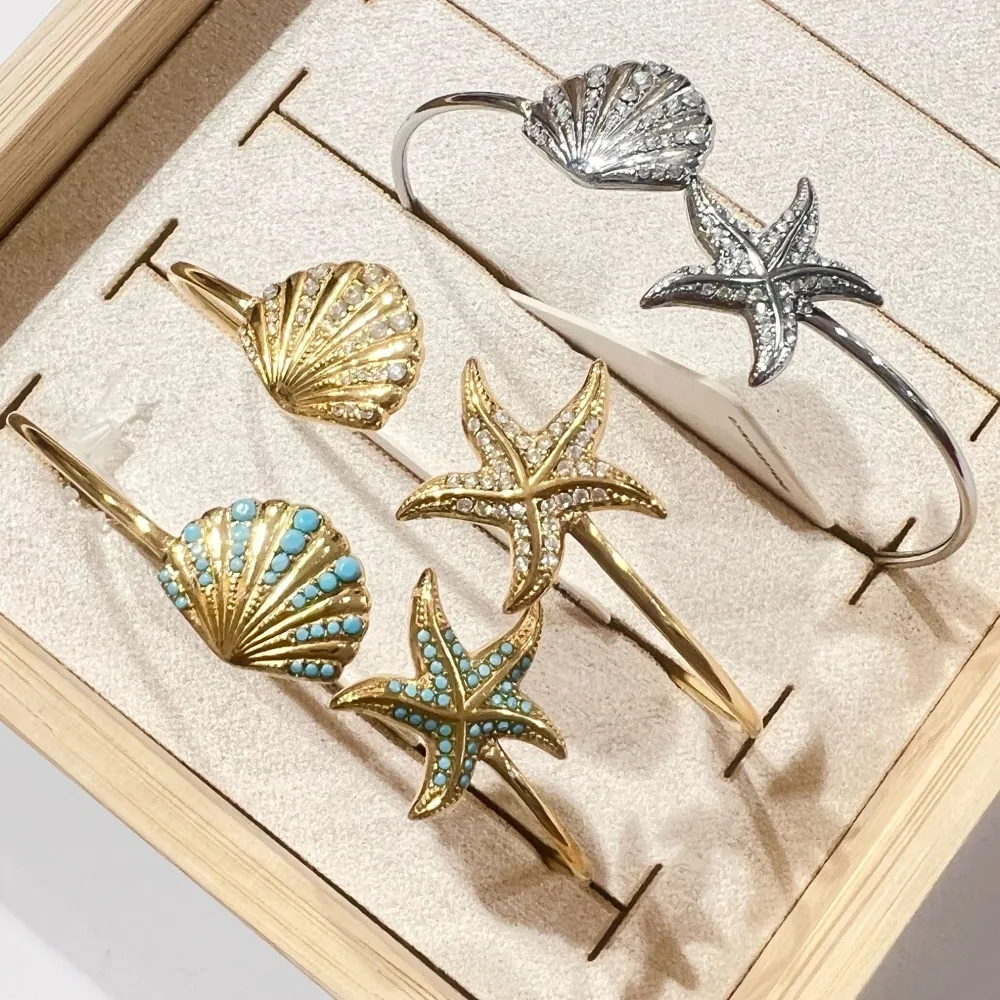 Punto Luce e Stella Marina-Bracciale Rigido in Acciaio - BR-795-115218