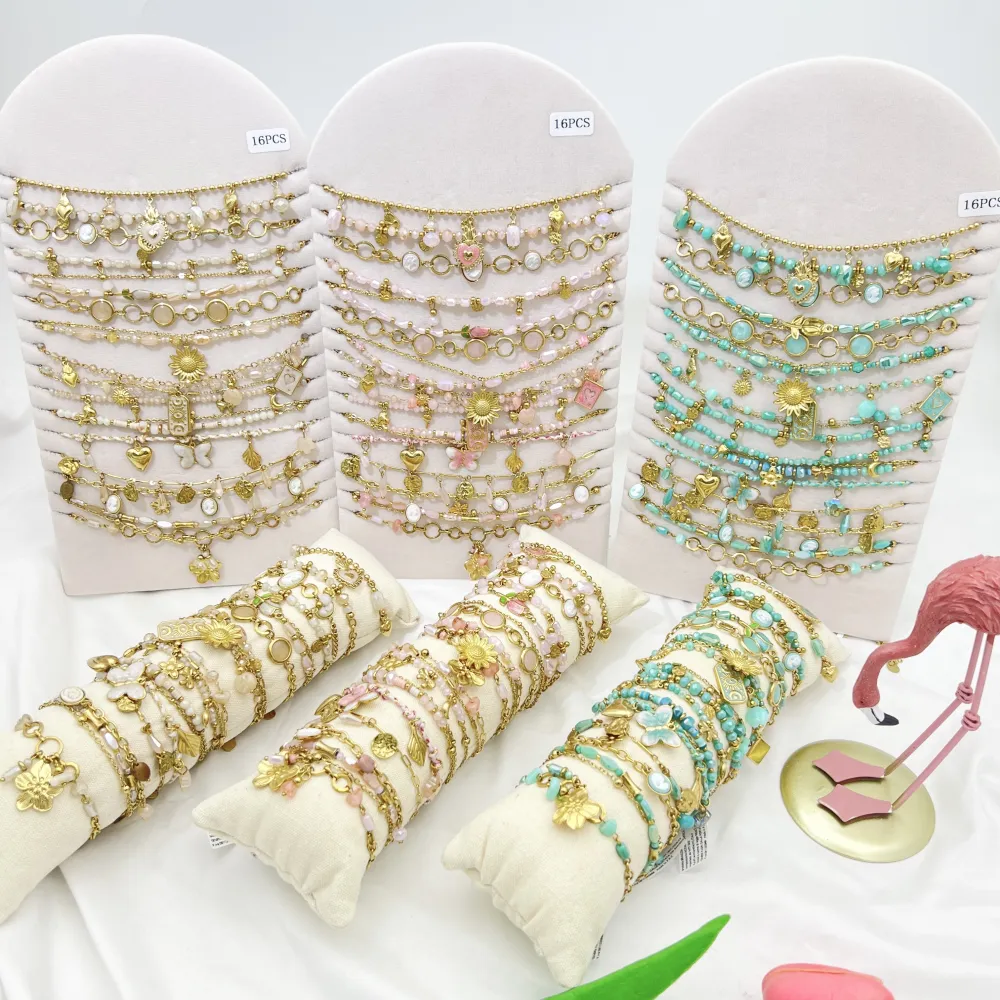 Mix Modelli -16pz Collane Corte in Acciaio - CL-732-579