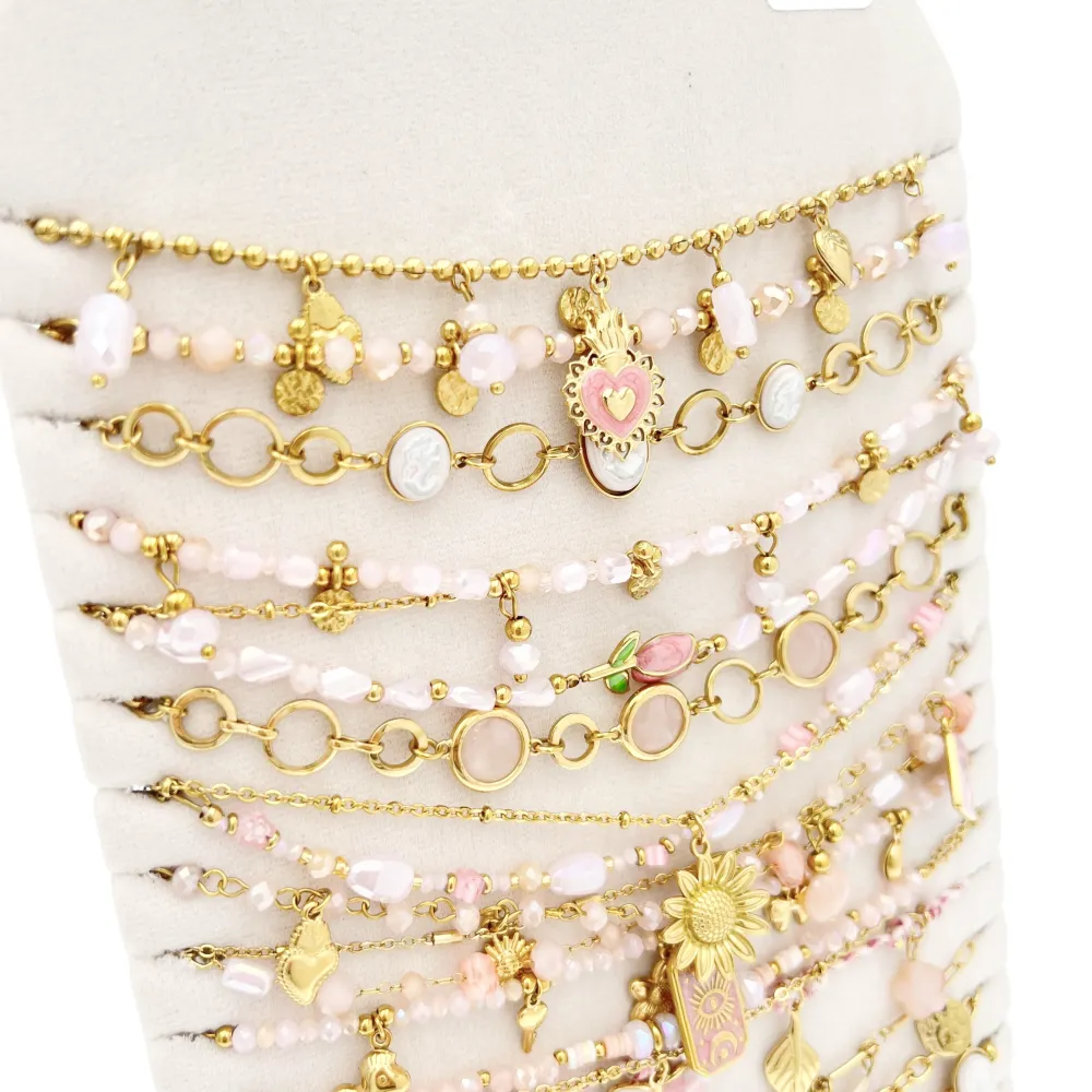 Mix Modelli -16pz Collane Corte in Acciaio - CL-732-579