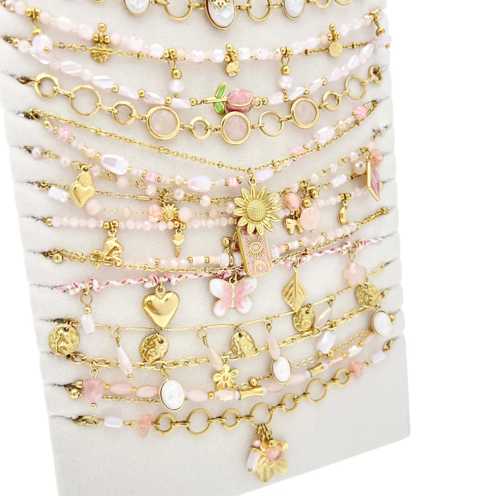 Mix Modelli -16pz Collane Corte in Acciaio - CL-732-579