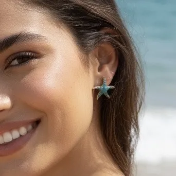 Stella Marina-Orecchini in Acciaio - OR-795-19778 -1977B