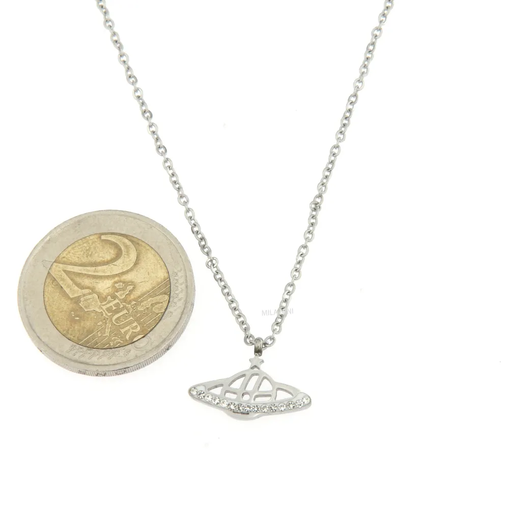 CAC6382-Universo Piccolo- Girocollo in Acciaio con Strass_Argento_2