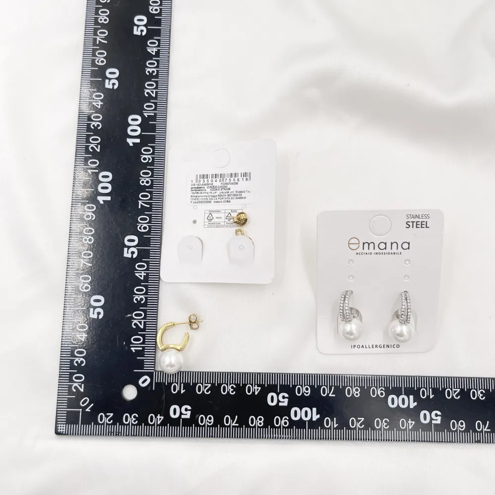 Cerchio con perla -Orecchini in Acciaio - OR-103-AA5561E