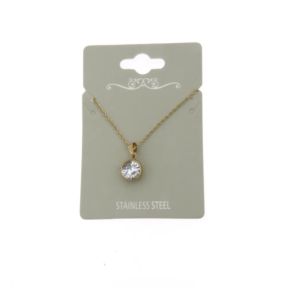 CAC6414-Punto Luce 10mm- Collana Corta in Acciaio_2