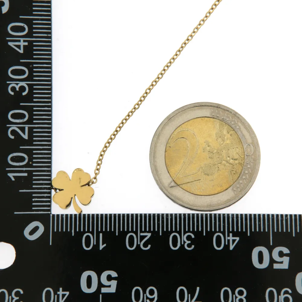 CAC6420-Quadrifoglio- Collana Corta in Acciaio_2