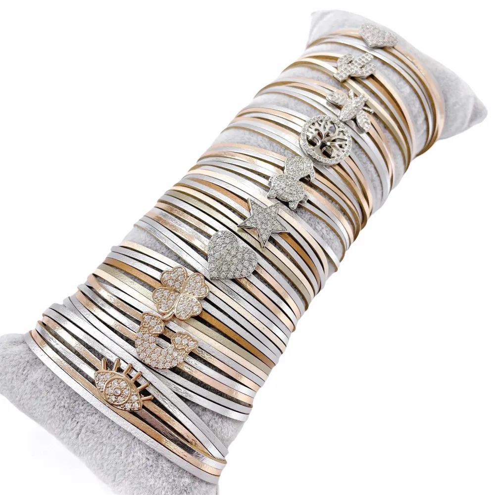 10Pz Bracciali +Cuscino in Omaggio - BPM176-168-Multifili con Charmes-10 Pz Bracciali