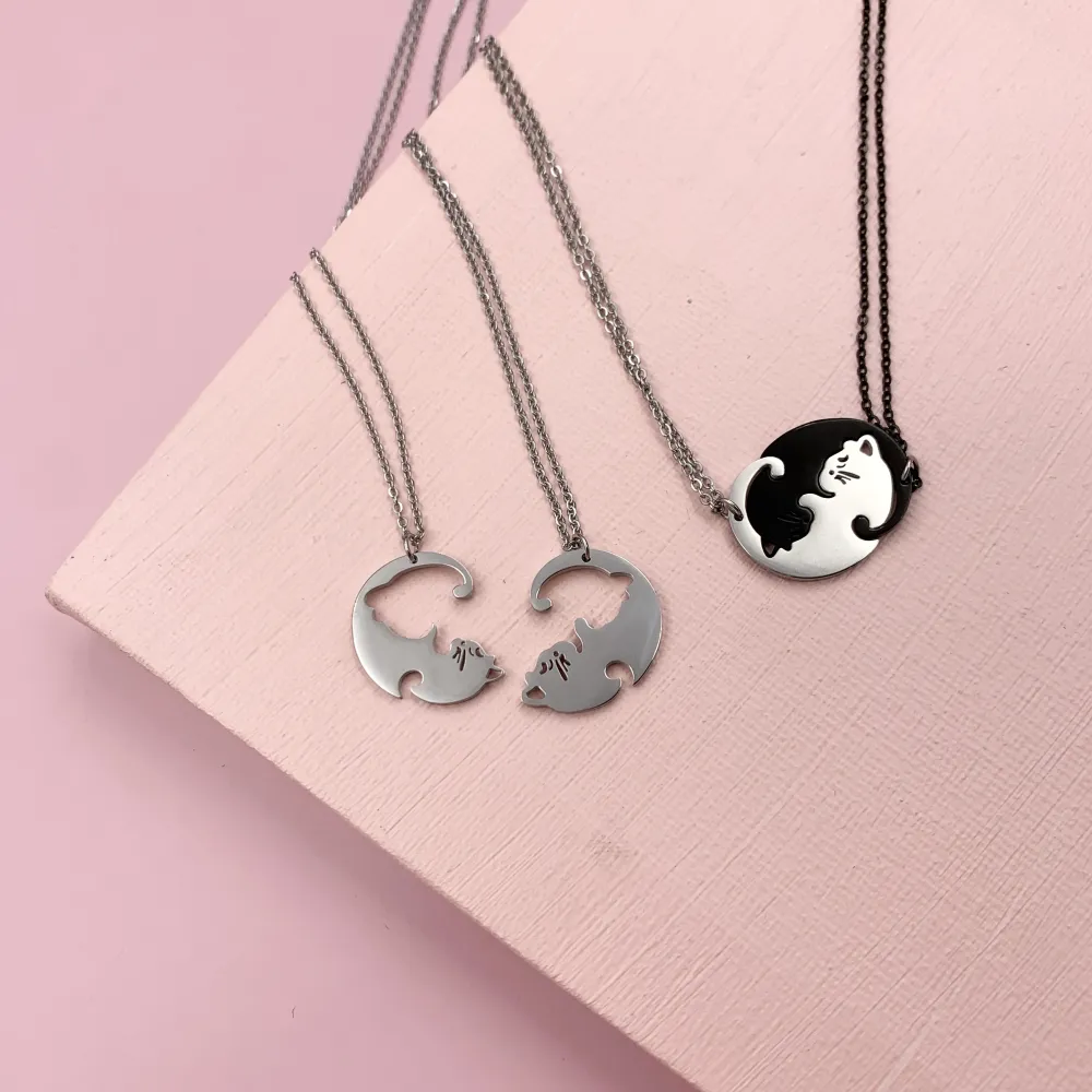 CAC6867-Puzzle Gatto-Collana Coppia Girocollo in Acciaio_2