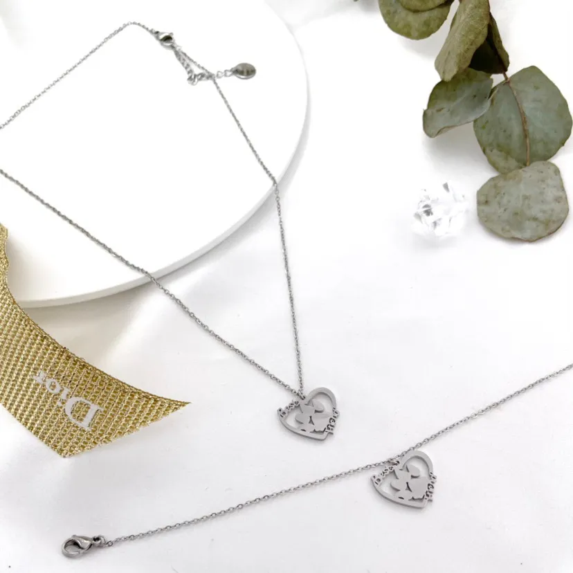 CAC7638-Zampa nel Cuore-Collana Corta in Acciaio_2