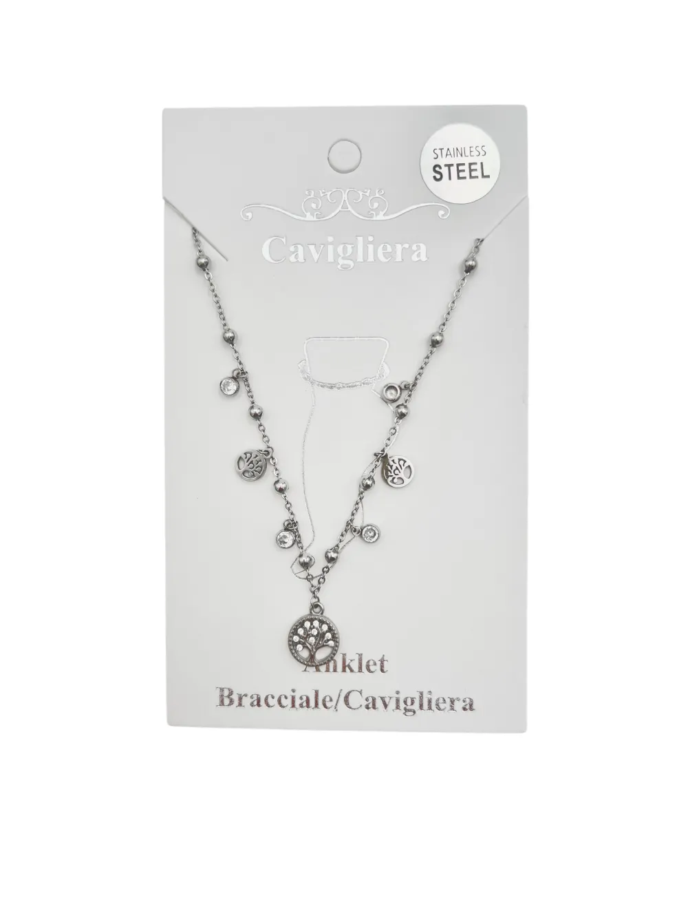 Albero della Vita e p.luce-Cavigliera in Acciaio - CA-103-AA4668B