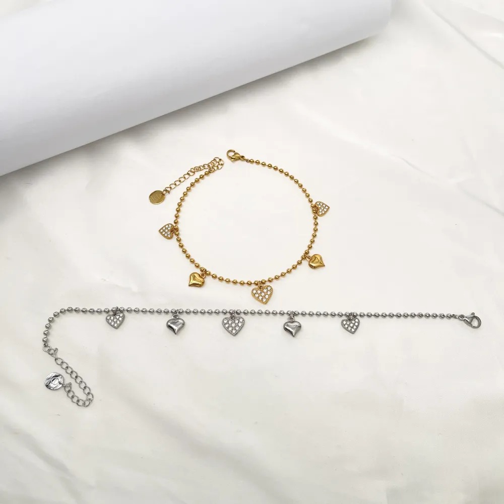 Cuore- Multi Pendenti Caviglie in Acciaio - CV-103-AA5524B