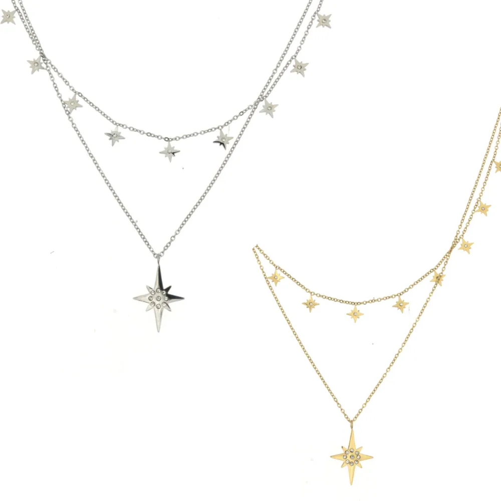 CAC-Stella Polare 5304 - Collana Corta in Acciaio_2