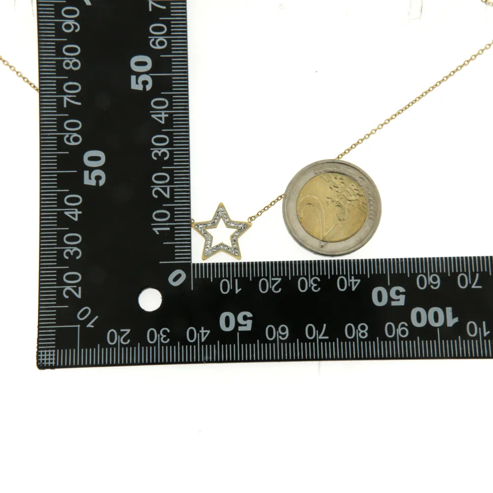 CAS- Stella 4618 - Collana in Acciaio con Strass_2