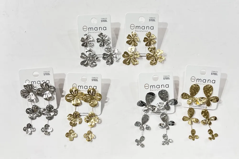 Fiore-Orecchini in Acciaio - OR-795-19747