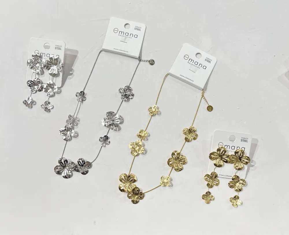 Fiore-Orecchini in Acciaio - OR-795-19747