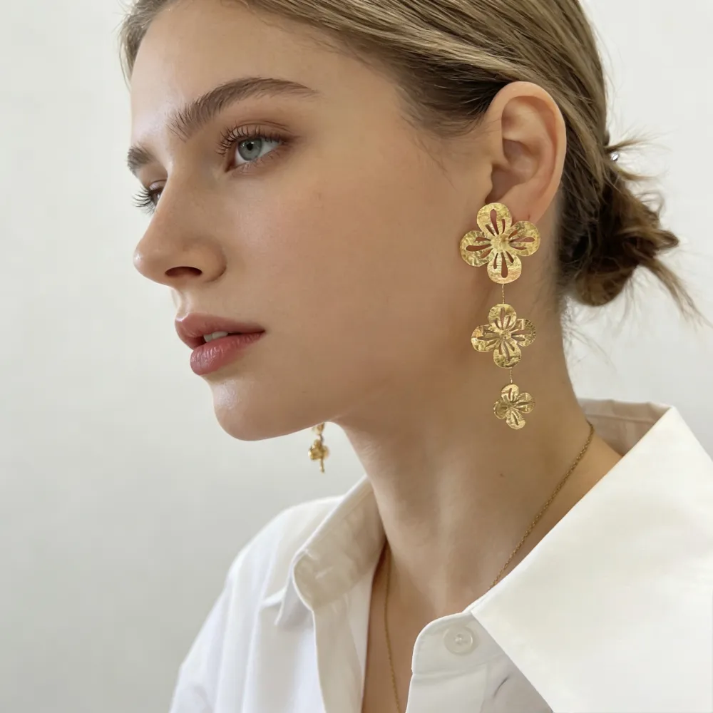 Fiore-Orecchini in Acciaio - OR-795-19747