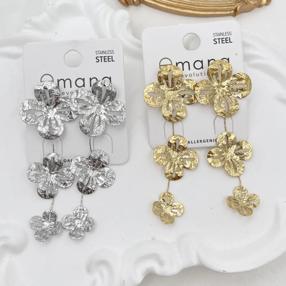 Fiore-Orecchini in Acciaio - OR-795-19747