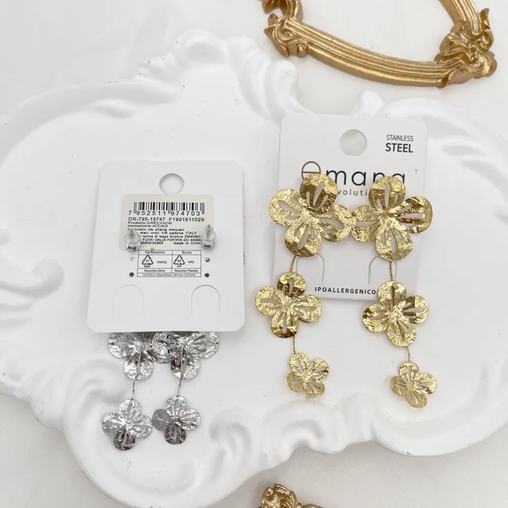 Fiore-Orecchini in Acciaio - OR-795-19747